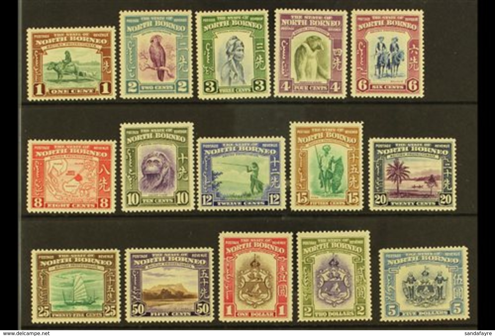 1939 Pictorials Complete Set, SG 303/17, Very Fine Mint, Lovely Fresh Colours, Attractive. (15 Stamps) For More Images,  - Noord Borneo (...-1963)