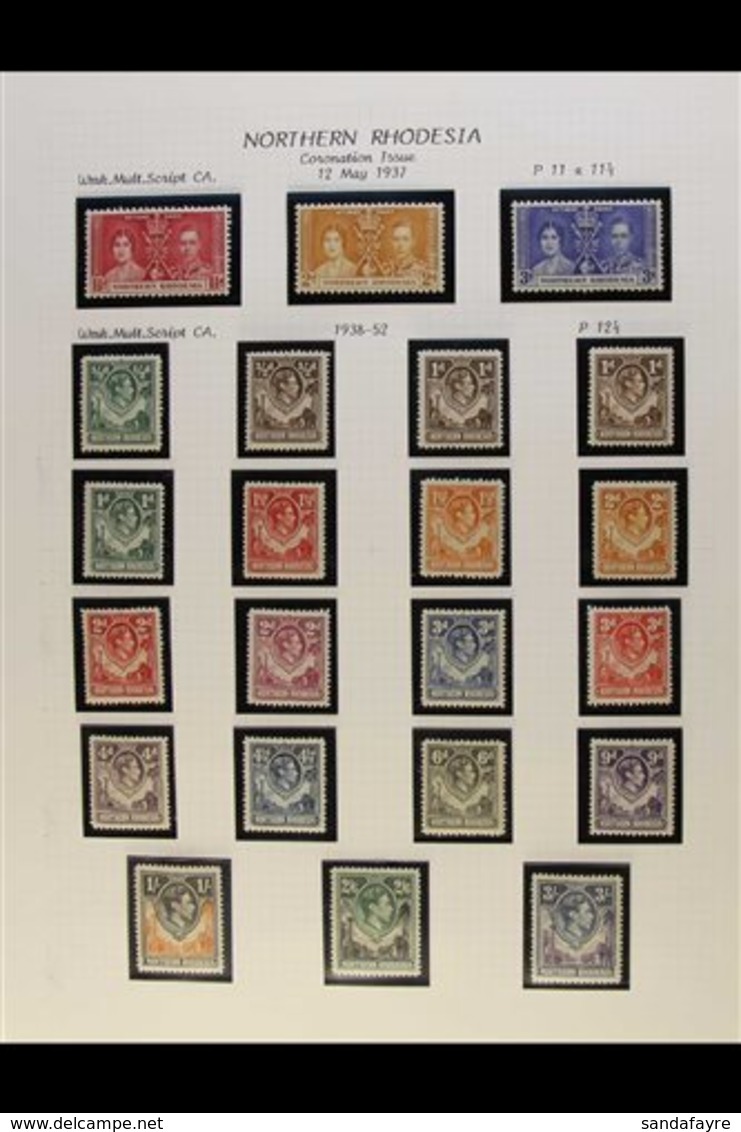 1937-52 KGVI FINE MINT COLLECTION 1938-52 Defins Complete To 10s, 1946 Victory 1½d Perf.13½, 1929-52 Postage Dues Set On - Rhodésie Du Nord (...-1963)