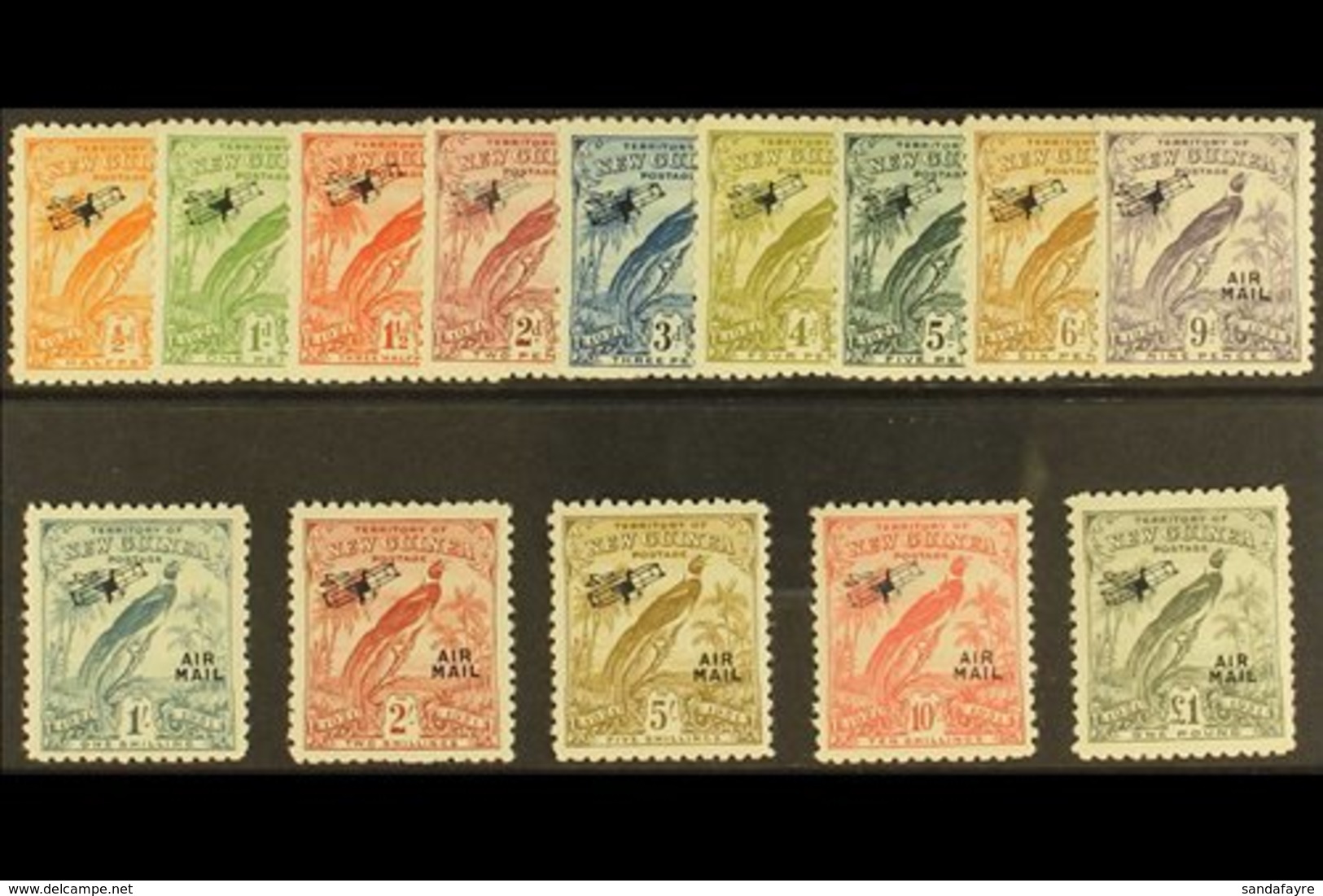 1931 Air Overprinted Set Complete, SG 163/76, Never Hinged Mint (14 Stamps) For More Images, Please Visit Http://www.san - Papua-Neuguinea