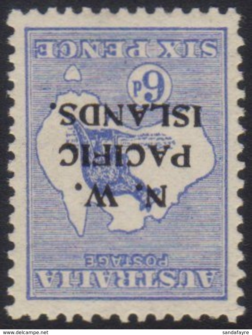 N.W.P.I. 1915-16 6d Ultramarine Roo, Watermark Inverted SG 78w, Very Fine Mint.  For More Images, Please Visit Http://ww - Papúa Nueva Guinea