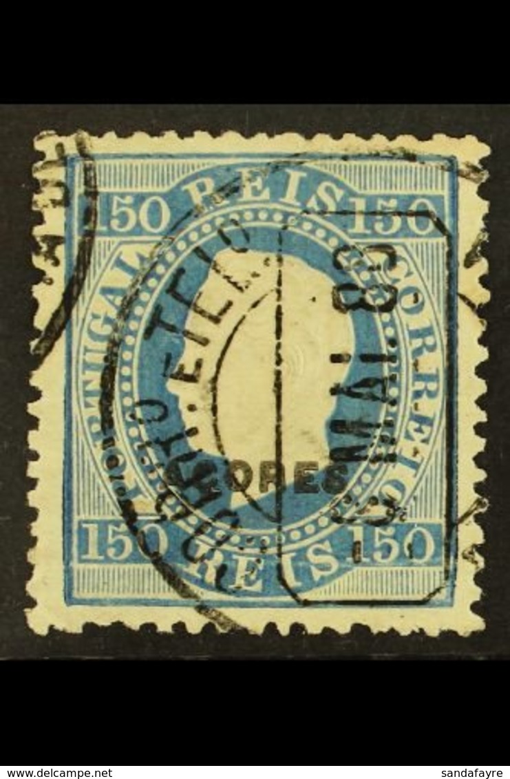 AZORES 1882-85 150r Blue Perf 12½, SG 81, Afinsa 43, Fine Used, An Elusive Issue With A Neat Dated Cds. Some Small Fault - Andere & Zonder Classificatie