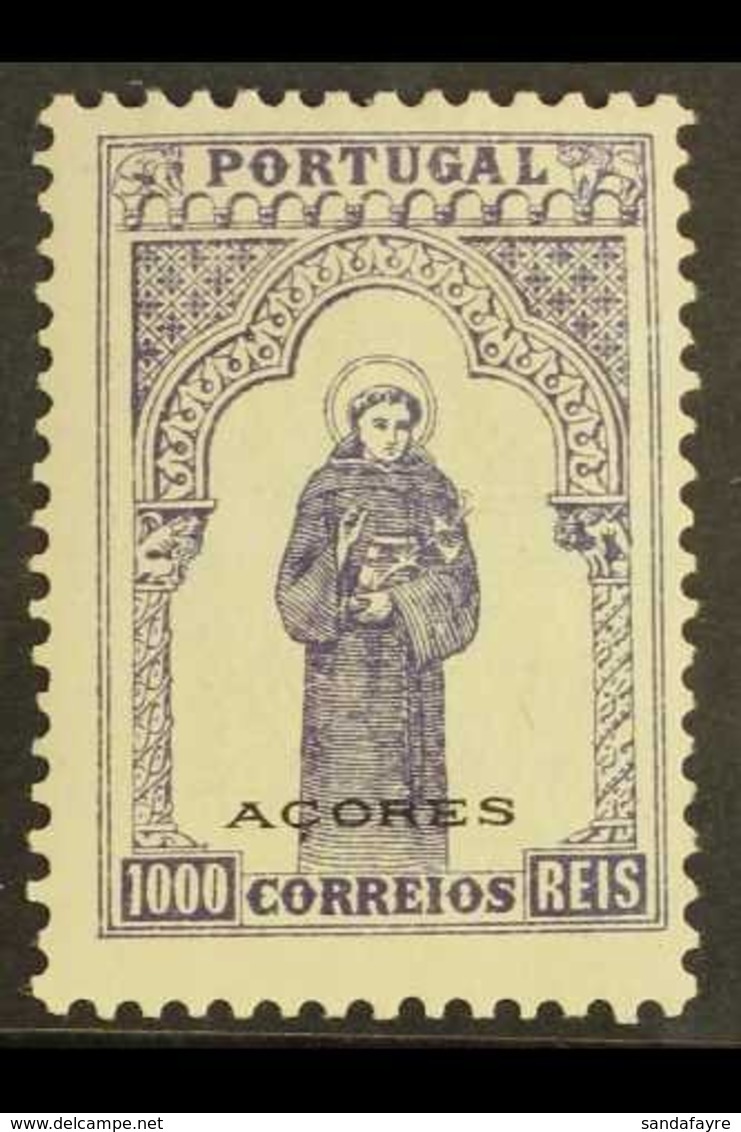 AZORES 1895 1000r Violet & Green, Afinsa 87, Very Fine Mint For More Images, Please Visit Http://www.sandafayre.com/item - Otros & Sin Clasificación
