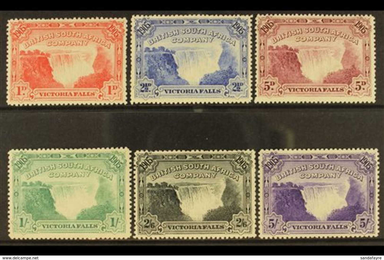 1905 Victoria Falls Bridge Set Complete, SG 94/98, Very Fine Mint (6 Stamps) For More Images, Please Visit Http://www.sa - Sonstige & Ohne Zuordnung