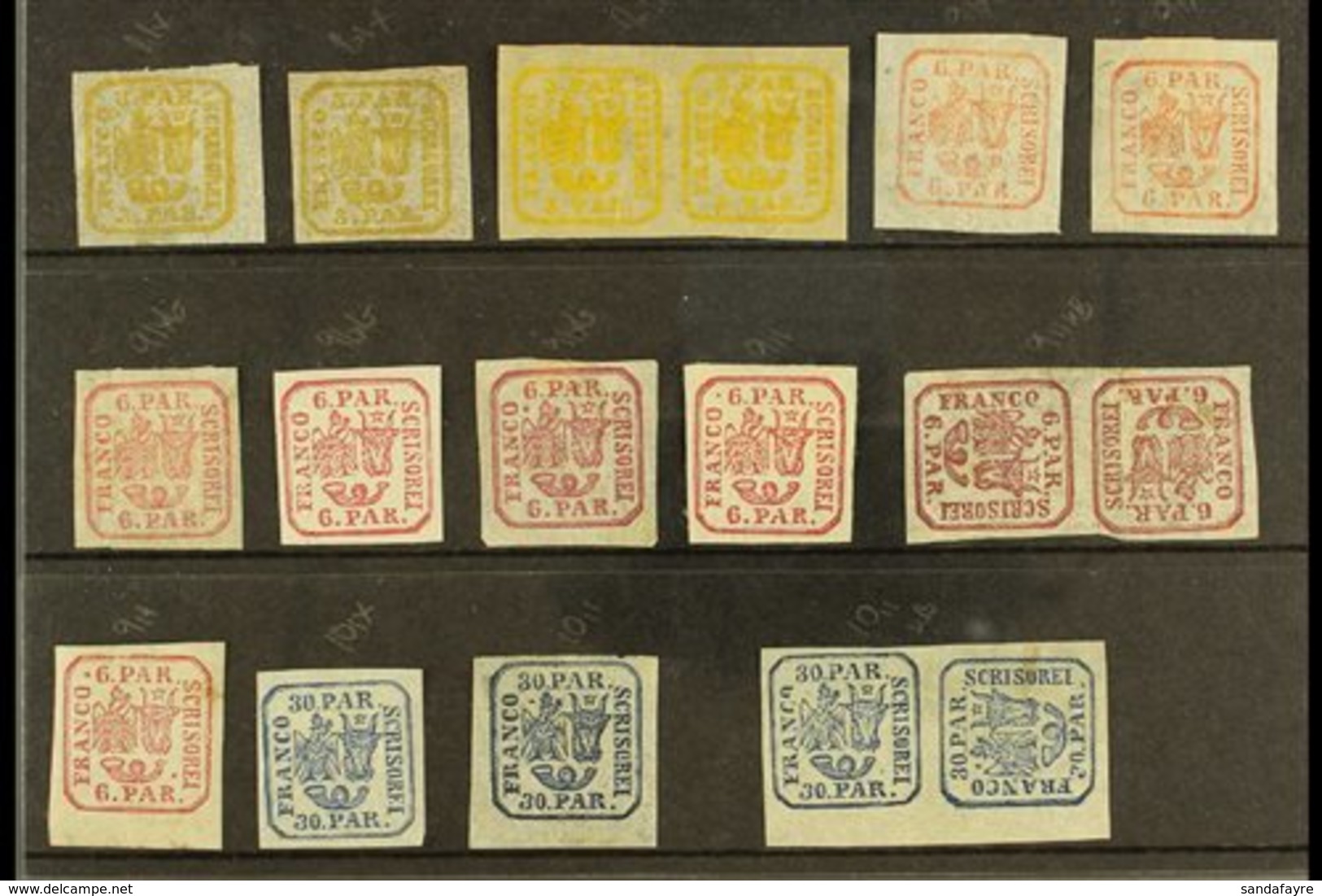 1862-1864 FINE MINT COLLECTION On A Stock Card. Includes 1862-64 3p (x4 Inc A Pair), 6p (x9 Inc Two Handstruck And A Pai - Autres & Non Classés