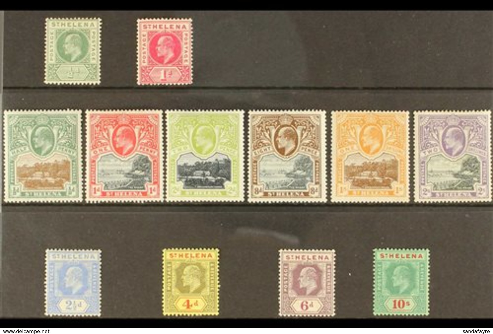 1902-11 COMPLETE KEVII COLLECTION. A Complete Collection Of Definitive & Pictorial Issues, SG 53/70, Very Fine Mint (12  - Sint-Helena