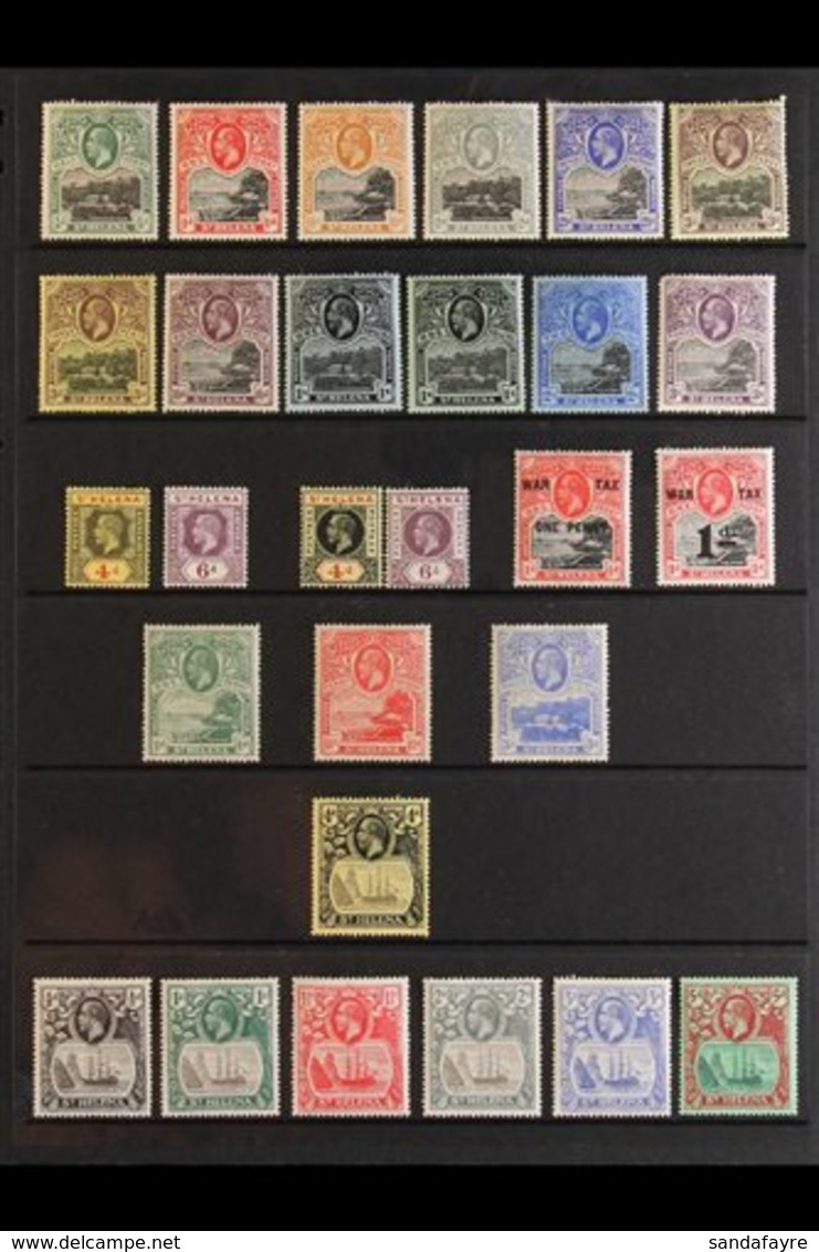 1912-35 MINT KGV COLLECTION. An Attractive Collection Presented On A Pair Of Stock Pages That Includes The 1912-16 Compl - Sint-Helena