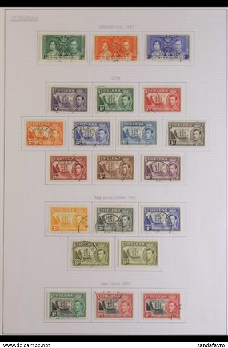 1937-71 USED SETS COLLECTION. A Delightful Collection Of Used Sets That Includes A Complete KGVI Collection From Coronat - Sainte-Hélène