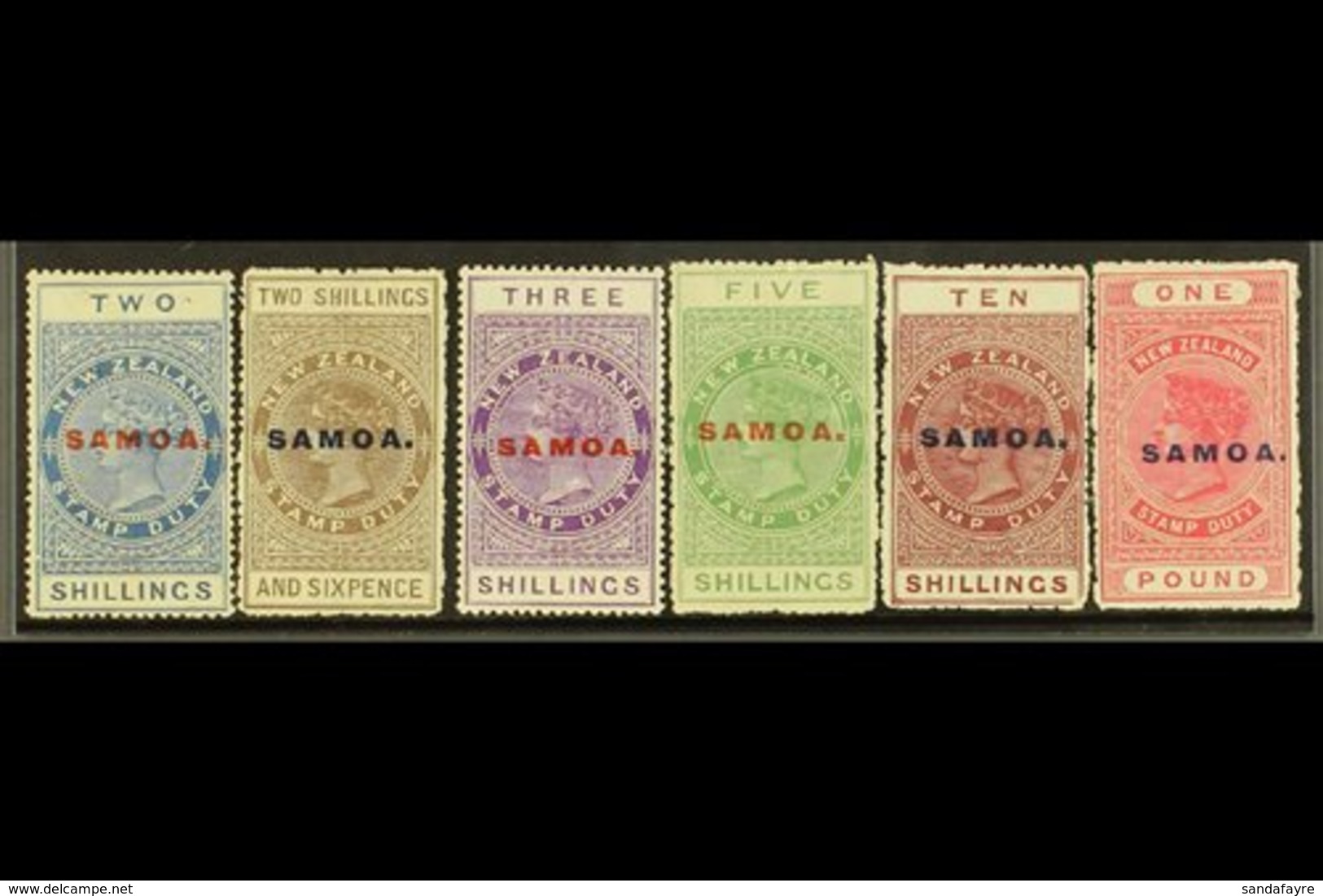 1917-24 Postal Fiscal P14½  X 14 Set, SG 127/32, Fine Mint (6 Stamps) For More Images, Please Visit Http://www.sandafayr - Samoa (Staat)