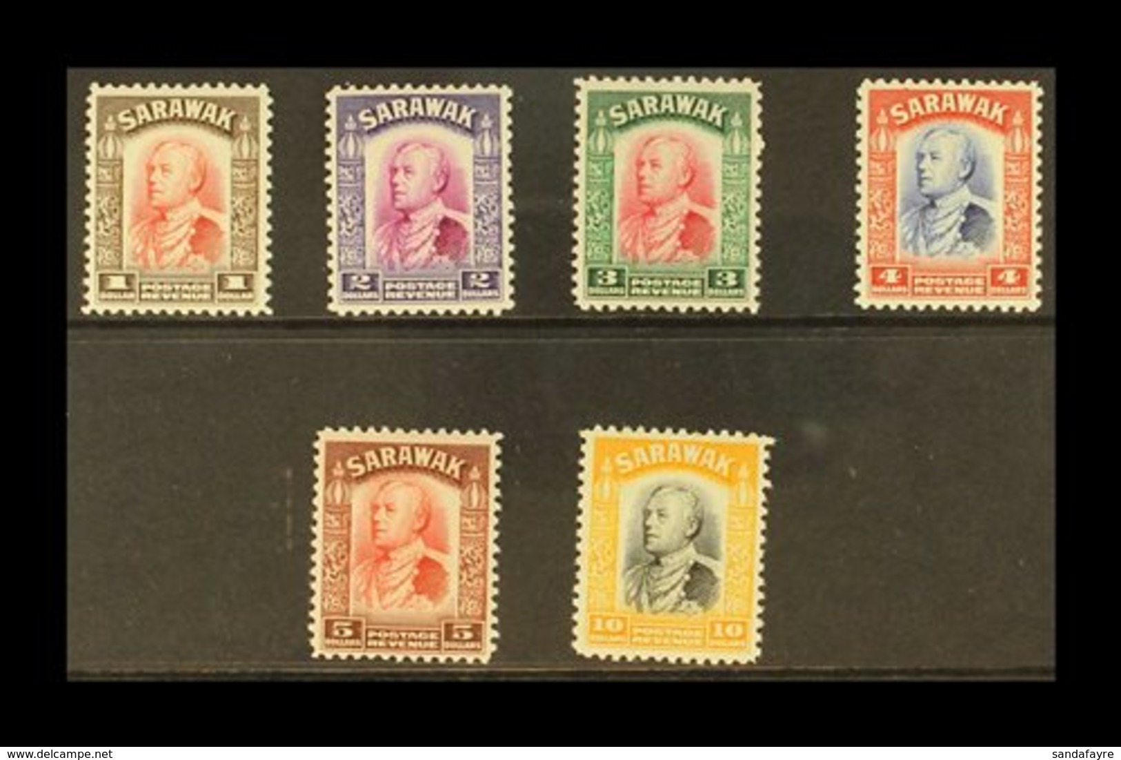 1934 Brooke $1 To $10, SG 120/125, Fine Mint. (6 Stamps) For More Images, Please Visit Http://www.sandafayre.com/itemdet - Sarawak (...-1963)