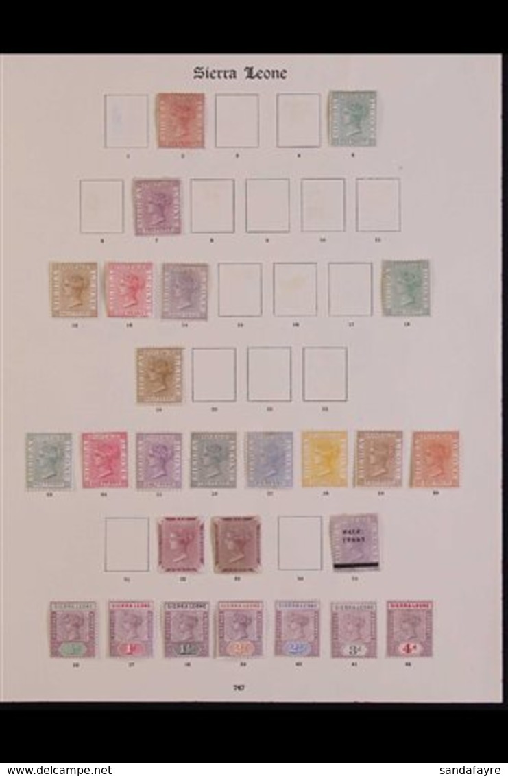 1872-1935 OLD-TIME MINT COLLECTION On Old Imperial Printed Album Pages, Includes 1872-3 Wmk CC Sideways P12½ 1d & 1s Unu - Sierra Leona (...-1960)