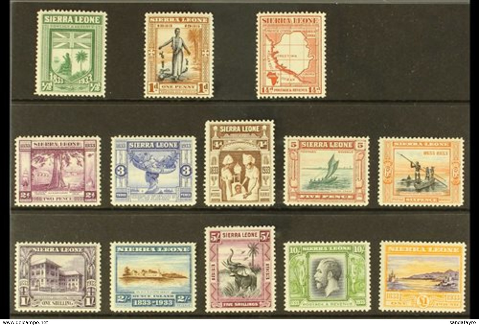 1933 Wilberforce Pictorial Set, SG 168/80, Fine Mint With A Few Tiny Gum Faults (13 Stamps) For More Images, Please Visi - Sierra Leona (...-1960)