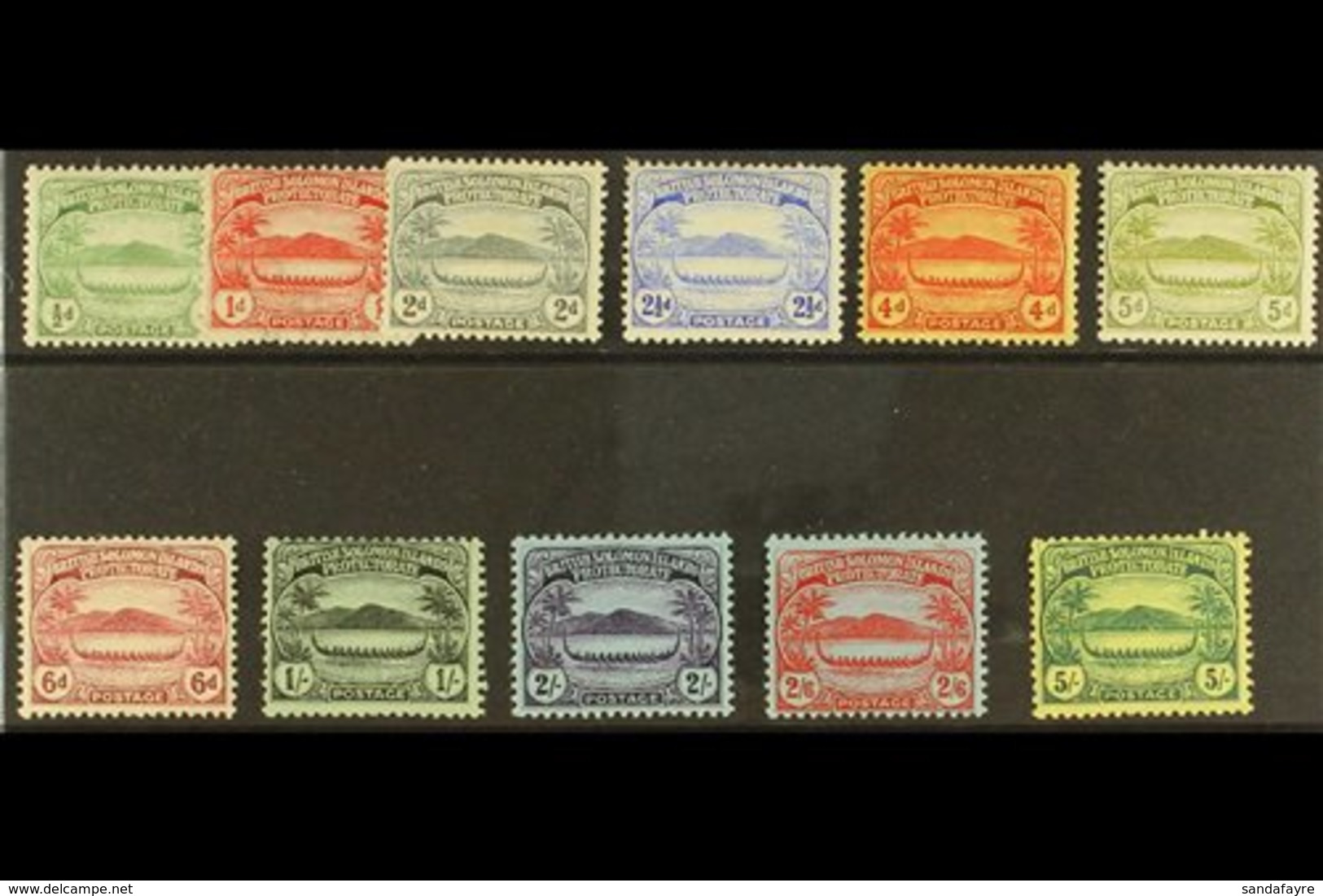 1908 Set Complete, SG 8/17, Mint Lightly Hinged (11 Stamps) For More Images, Please Visit Http://www.sandafayre.com/item - Islas Salomón (...-1978)