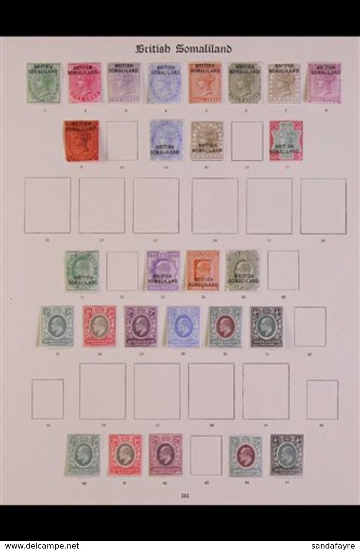 1903-25 OLD TIME MINT COLLECTION Presented On Old Imperial Album Printed Pages, Incl. 1903 Overprints To 1r, 1905-11 Ran - Somaliland (Protectoraat ...-1959)