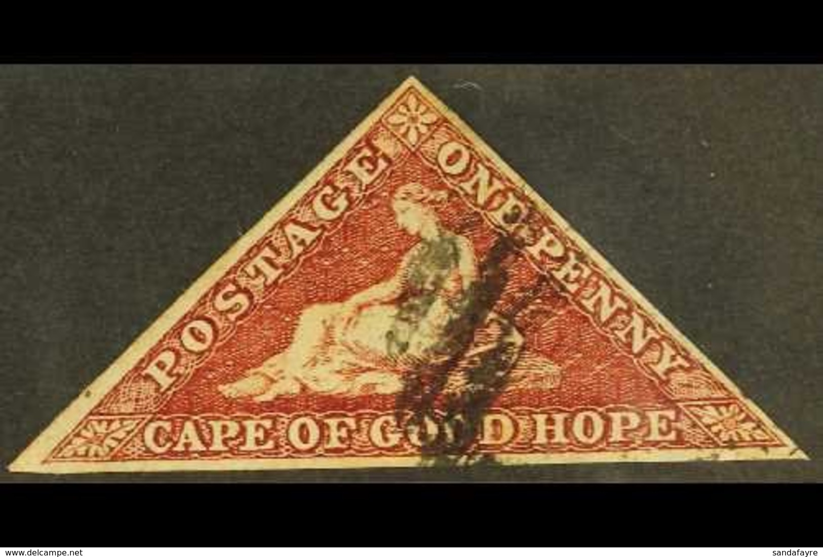 CAPE 1863-4 1d Brownish Red, De La Rue Printing, SG 18c, Fine Used, Three Margins. For More Images, Please Visit Http:// - Zonder Classificatie