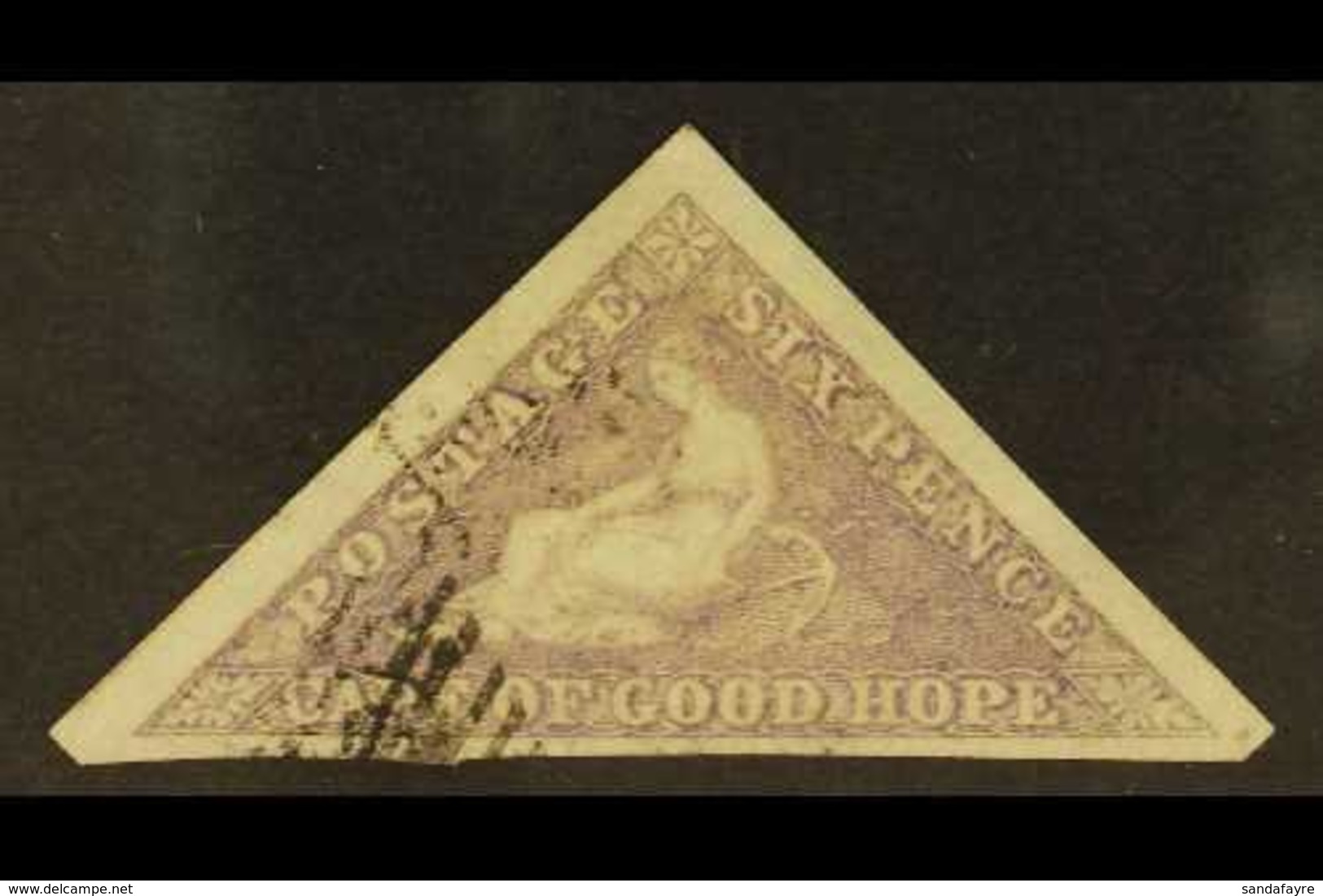 CAPE OF GOOD HOPE 1855-63 6d Pale Rose-lilac, White Paper, SG 7, Fine Used Leaving "Hope" Clear, Three Good To Huge Marg - Ohne Zuordnung