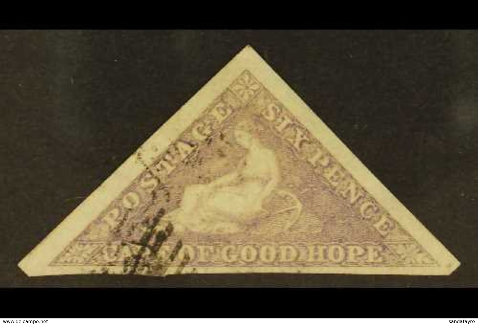 CAPE OF GOOD HOPE 1855-63 6d Pale Rose-lilac, White Paper, SG 7, Fine Used Leaving "Hope" Clear, Three Good To Huge Marg - Zonder Classificatie