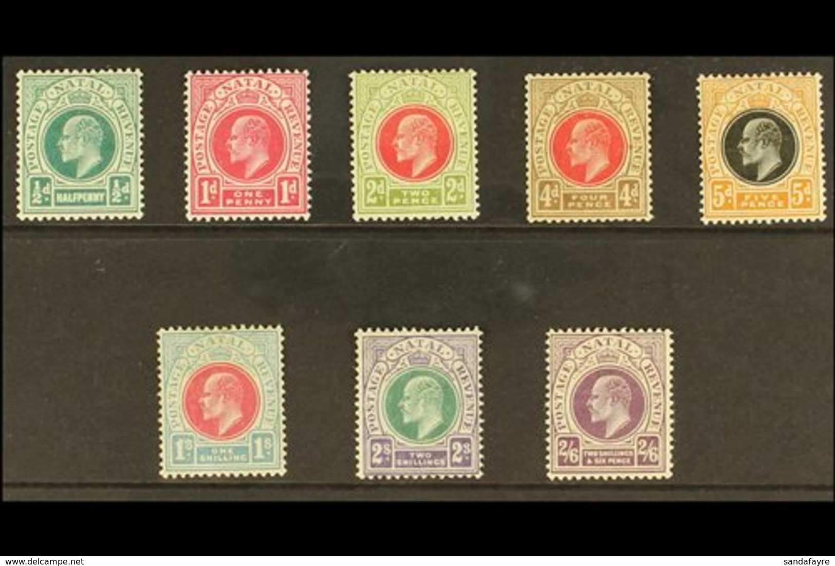 NATAL 1904 Ed VII Set, Wmk MCA, Complete To 2s 6d, SG 146/57, Vf Mint. (8 Stamps) For More Images, Please Visit Http://w - Ohne Zuordnung