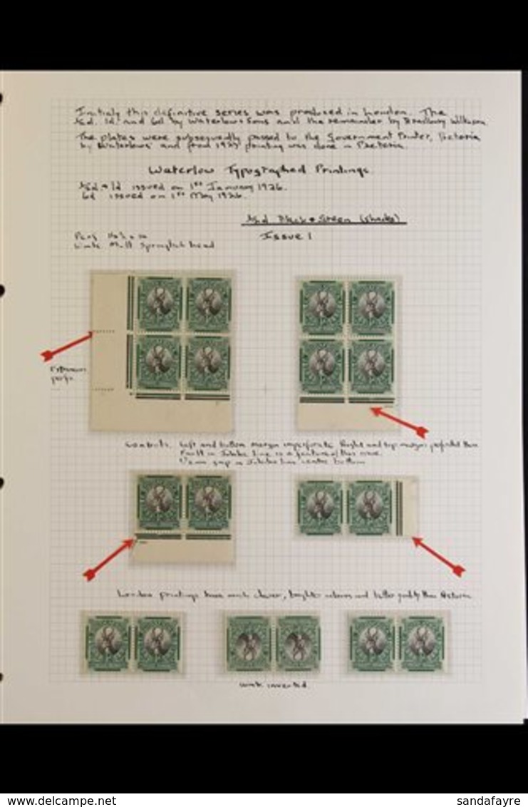 1926-7 MINT & USED COLLECTION Nice Collection Of The ½d, 1d & 6d Values Presented On Album Pages, We See ½d London Print - Non Classés