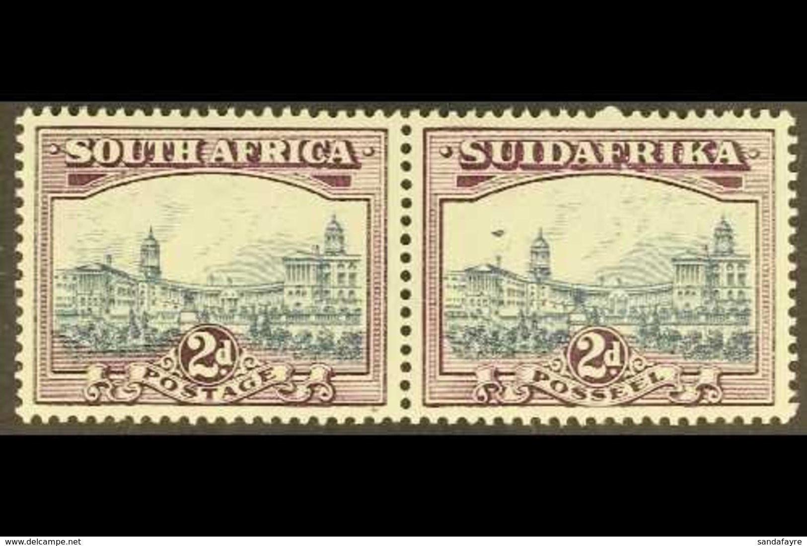 1930-44 2d Grey-blue & Purple, Issue 3, Watermark Upright, AIRSHIP FLAW, SG 44d, Never Hinged Mint. For More Images, Ple - Non Classés