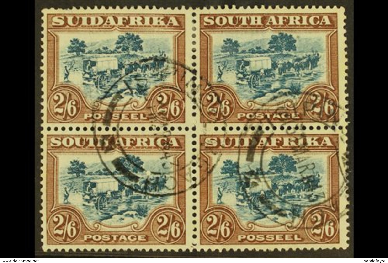 1930-44 2s6d Green & Brown, SG 49, Fine Cds Used BLOCK Of 4 Cancelled By Fully Dated "Isipingo Beach 31 Mar 43" Cds's, A - Ohne Zuordnung