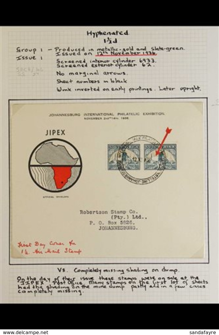 1933-48 1½d Green & Bright Gold, SHADING OMITTED On MINE DUMP, SG 57a, Very Fine Used On JIPEX First Day Cover. For More - Sin Clasificación