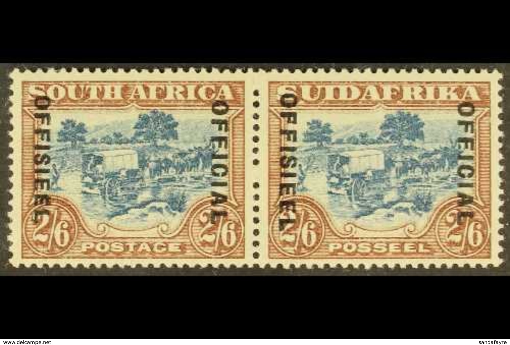 OFFICIAL 1930-47 2s6d Blue & Brown With DIAERESIS VARIETY Over Second "E" In "OFFISIEEL" On English Stamp, SG.O19c, Neve - Unclassified