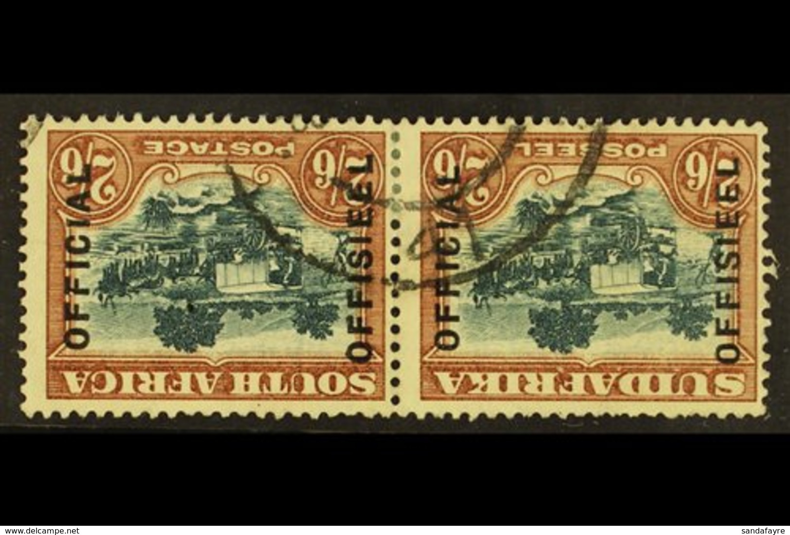 OFFICIALS 1930-47 2s6d Green & Brown, WATERMARK INVERTED, 21mm Spacing, SG O18aw, Minor Faults, Otherwise Fine Used, Cat - Sin Clasificación