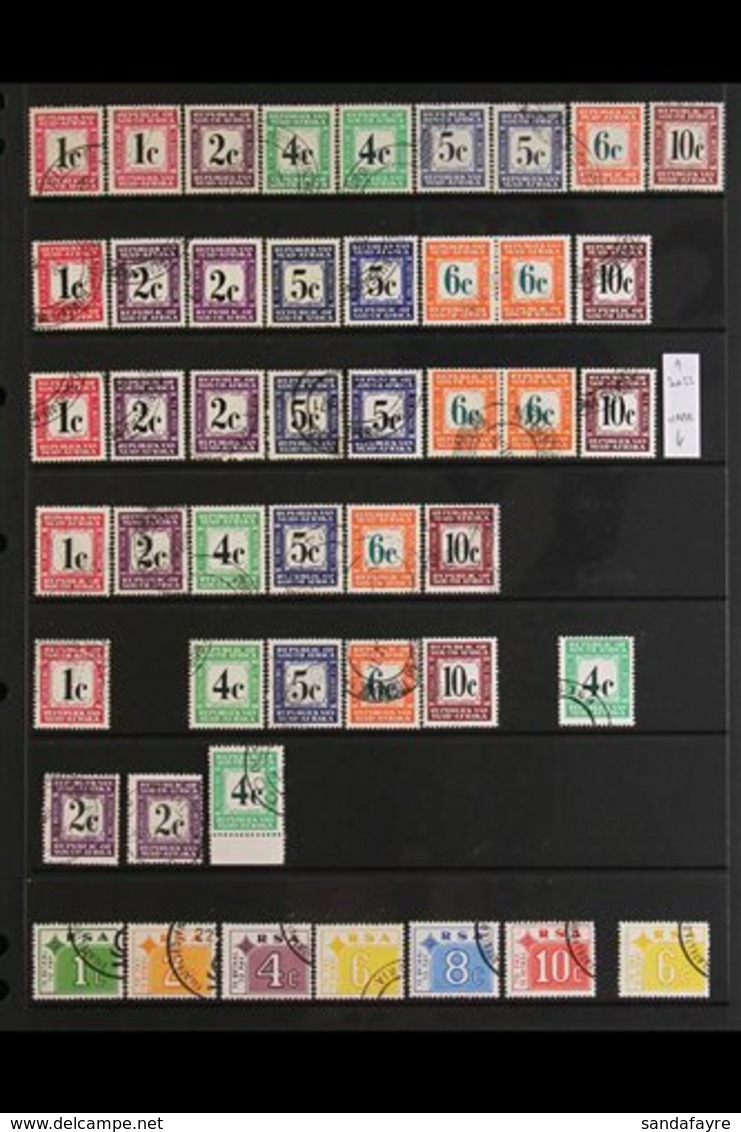 POSTAGE DUES RSA 1961-72 FINE USED COLLECTION. A Highly Complete Collection That Includes The 1961-9 Set, 1967-71 Swiss  - Sin Clasificación