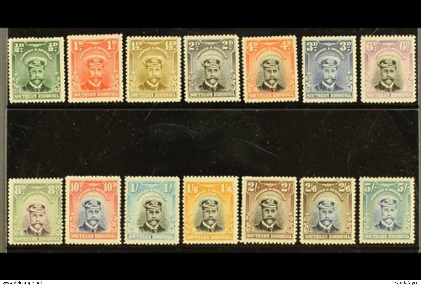 1924-29 KGV "Admiral" Complete Set, SG 1/14, Fine Fresh Mint. (14 Stamps) For More Images, Please Visit Http://www.sanda - Zuid-Rhodesië (...-1964)