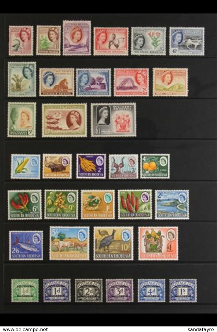 1937-1964 COMPLETE FINE MINT A Complete Basic Run Of Definitive And Commemorative Sets For The Period (SG 36/105), Plus  - Southern Rhodesia (...-1964)