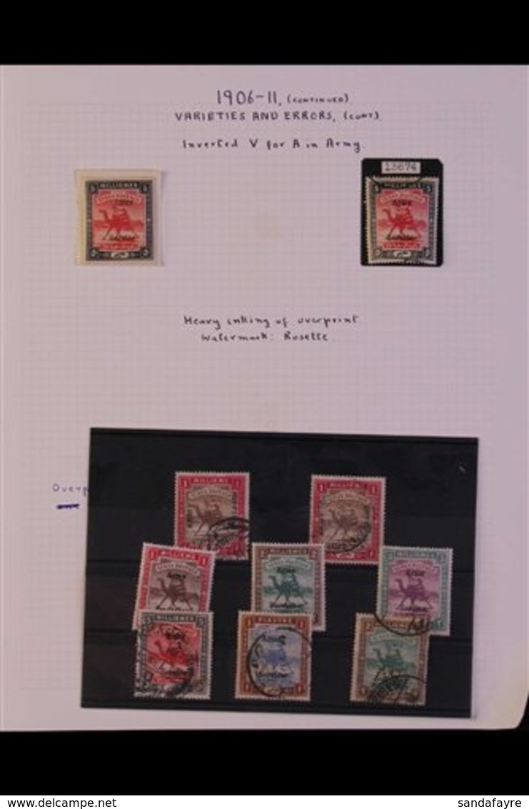 ARMY SERVICE STAMPS Small Balance Assortment Of Mint & Used Stamps On An Album Page And Stock Card Includes The 1906-11  - Sudan (...-1951)
