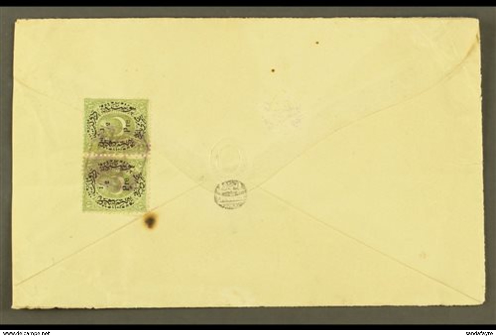 USED IN IRAQ Circa 1880 Cover Addressed In Arabic To Persia, Bearing On Reverse 1876 ½p On 20pa Pair Cancelled By "NEDJE - Sonstige & Ohne Zuordnung