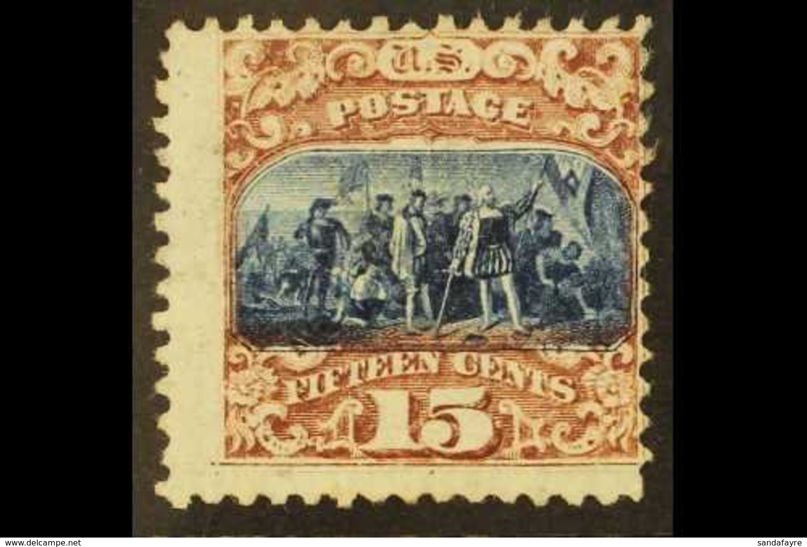 1869 15c Brown & Blue, Type II, Scott 119, SG 121, Unused, No Gum. Fresh Colours And Full Perfs. For More Images, Please - Sonstige & Ohne Zuordnung