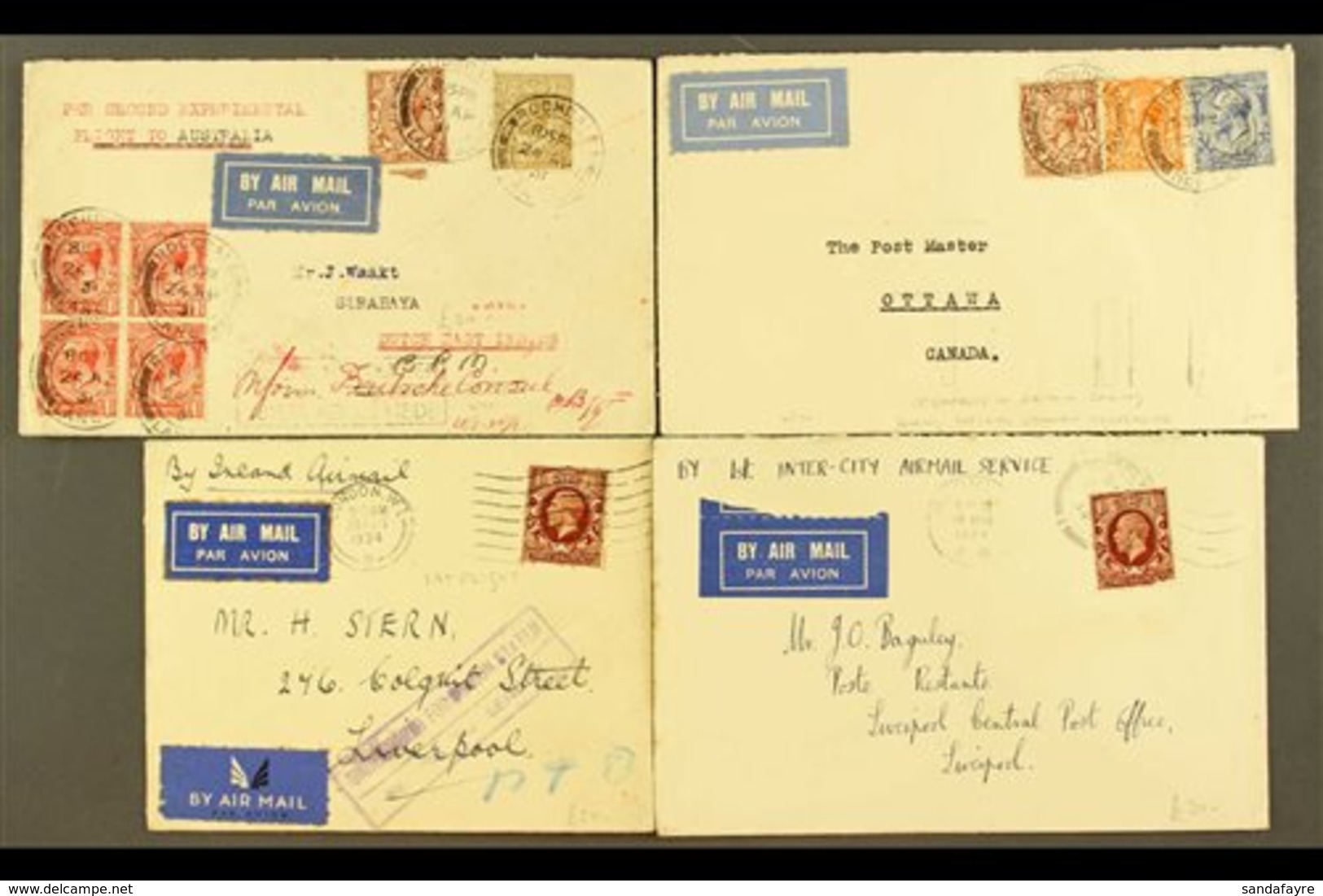 1931-34 FLIGHT COVERS Comprising 1931 (24 Apr) Cover To Java By The Second Experimental Flight To Australia, Off Loaded  - Sonstige & Ohne Zuordnung