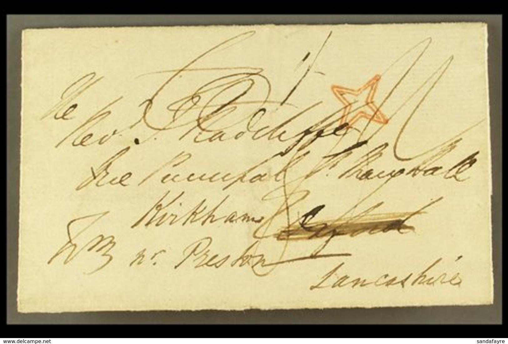 1836 DUKE OF WELLINGTON COVER 1836 (19 Feb) Cover From Oxford To Kirkham, Lancashire, Addressed In The Hand Of The DUKE  - ...-1840 Préphilatélie