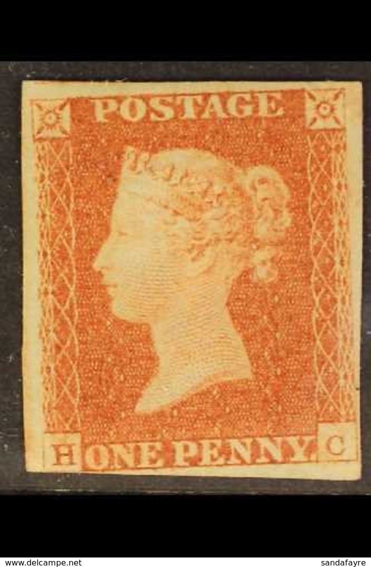 1841 1d Red-brown 'HC', SG 8, Mint Large Part Gum, 3+ Margins Just Touching The Frame Line At Lower Left, Cat £600. For  - Otros & Sin Clasificación