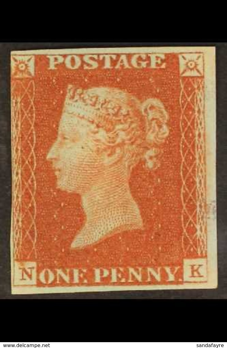 1841 1d Red-brown On Very Blue Paper, SG 8a, Unused, Three Margins, Cat.£700. For More Images, Please Visit Http://www.s - Otros & Sin Clasificación