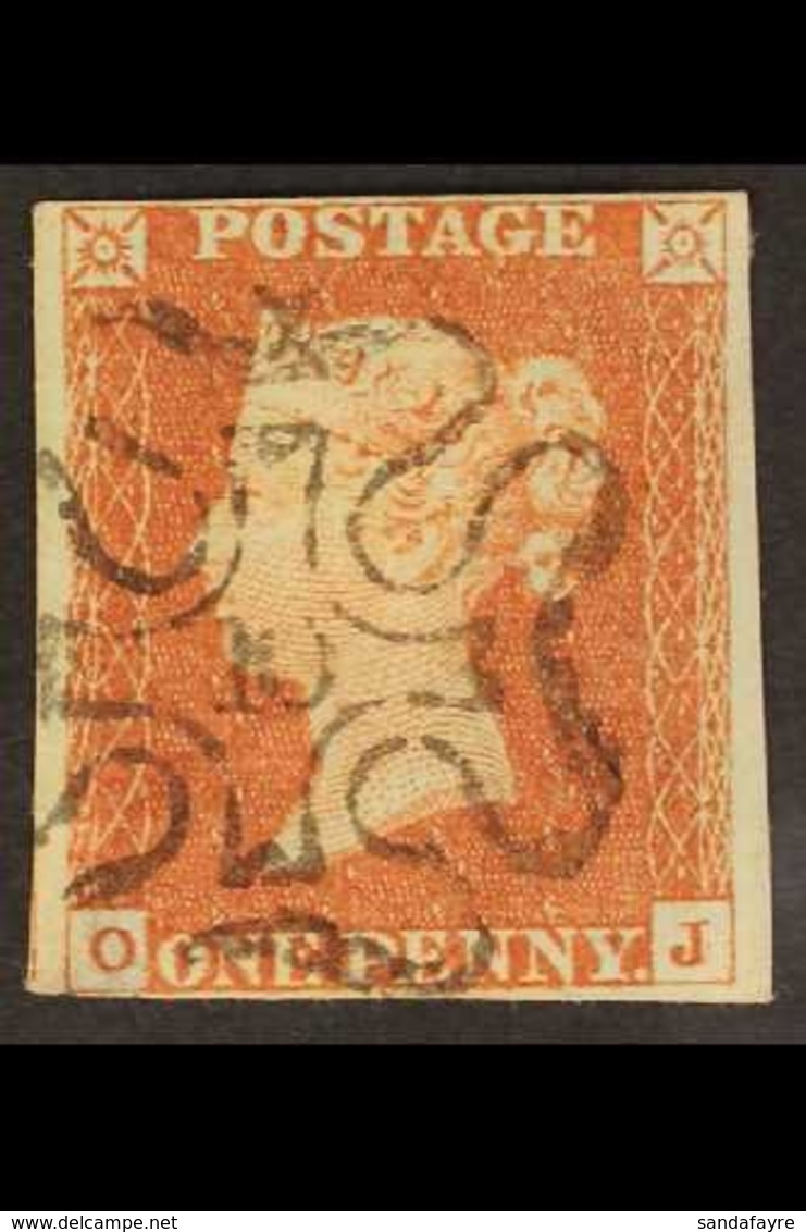 1841 1d Red-brown, Imperf, SG 8m, Very Fine Used With "10" In Maltese Cross Cancellation, Four Margins, Small Thin, Cat. - Sonstige & Ohne Zuordnung