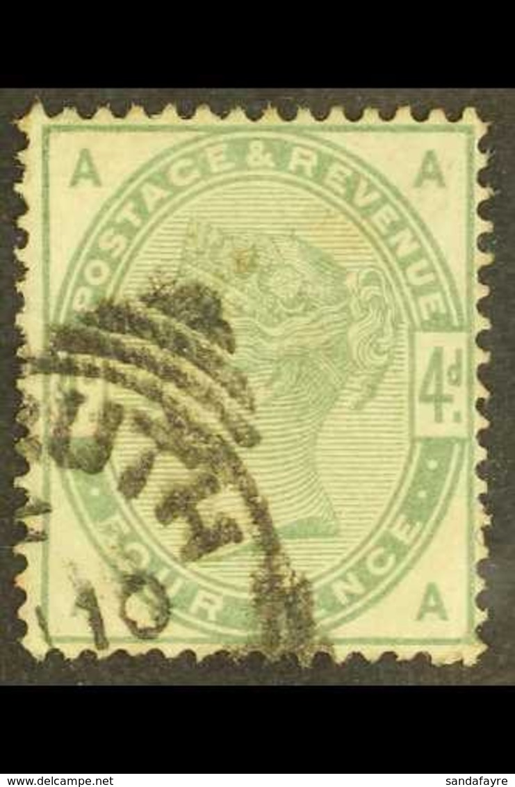 1883-84 4d Dull Green, SG 192, Good Colour, Fine Used With Squared Circle Pmk. For More Images, Please Visit Http://www. - Andere & Zonder Classificatie