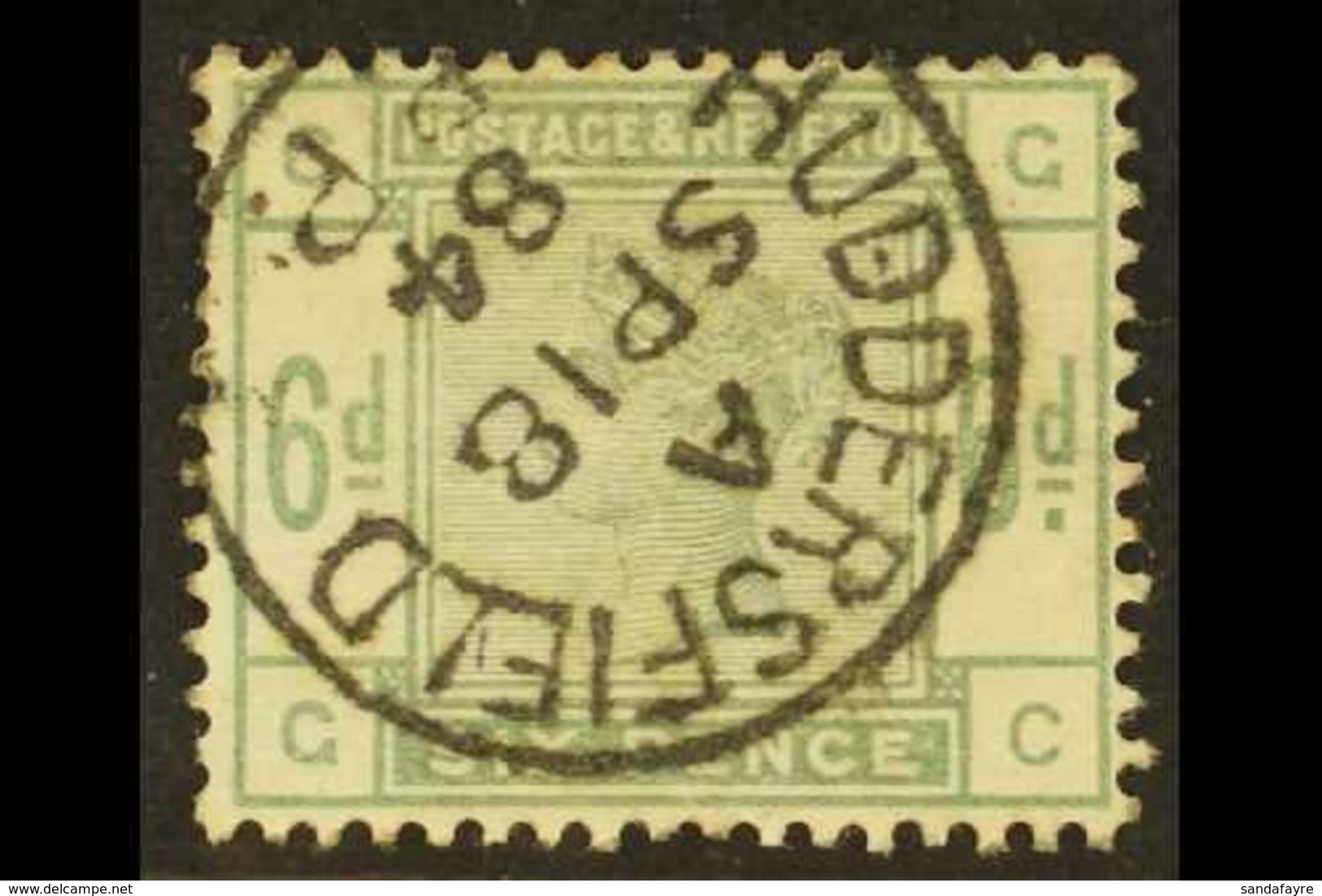 1883-84 6d Dull Green, SG 194, Very Fine Cds Used, Good Colour & Full Perfs. Rarely Encountered In This Condition. For M - Autres & Non Classés