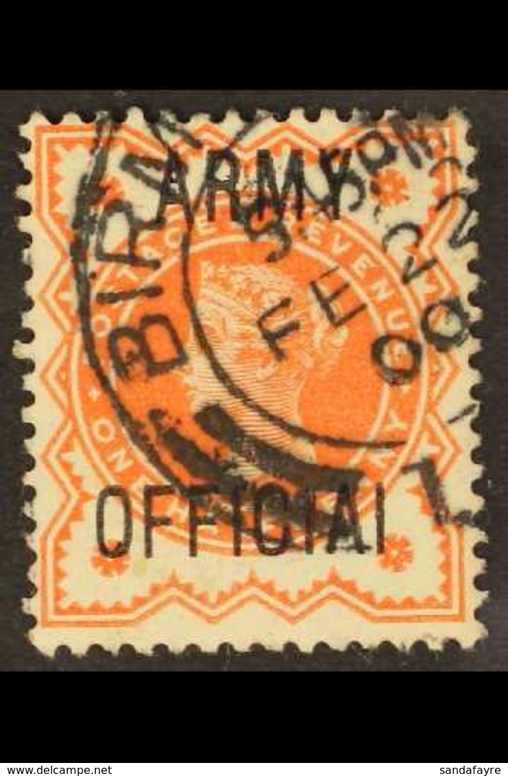 OFFICIAL 1896-1901 ½d Vermilion, "ARMY OFFICIAI" Overprint (no Lower Stroke To "L"), SG O41a, Fine Used, C.d.s. Postmark - Other & Unclassified