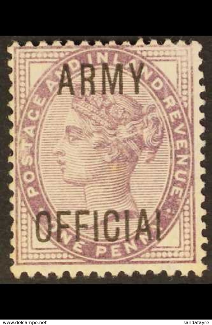 OFFICIAL 1896-1901 1d Lilac, "ARMY OFFICIAI" Overprint (no Lower Stroke To "L"), SG O43a, Very Fine Mint. For More Image - Autres & Non Classés