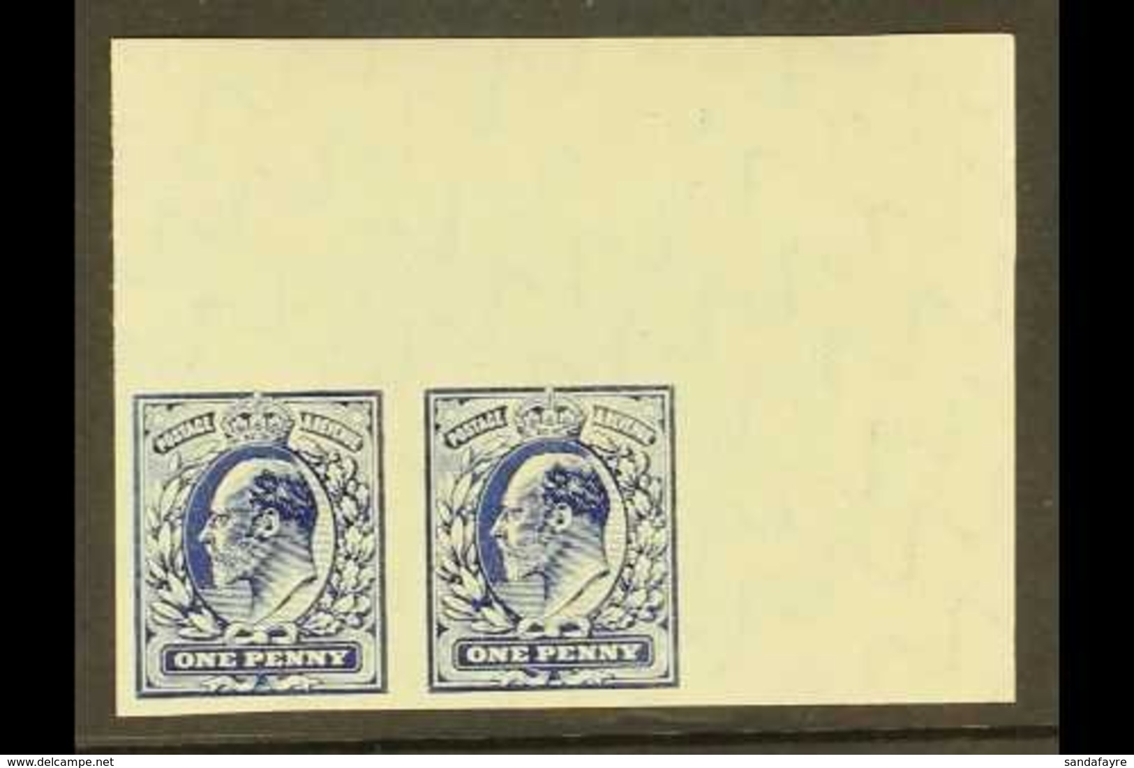 1913 UNISSUED TRIAL PRINTING 1d Definitive In Blue On Gummed Paper With Wavy Line Watermark (slightly Larger Format Than - Zonder Classificatie