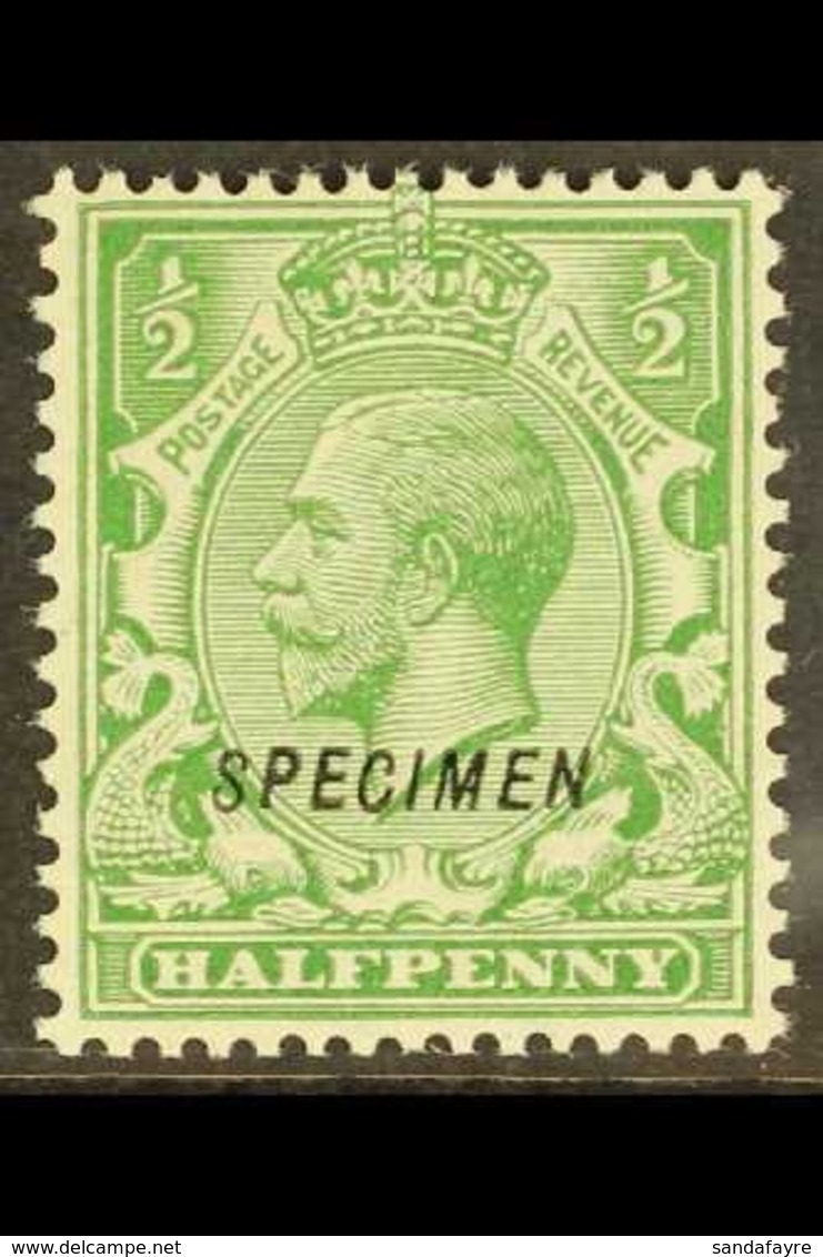 1924-26 ½d Green, "SPECIMEN" Type 23 Overprint, SG 418s, SG Spec N33t, Very Fine Mint. For More Images, Please Visit Htt - Zonder Classificatie