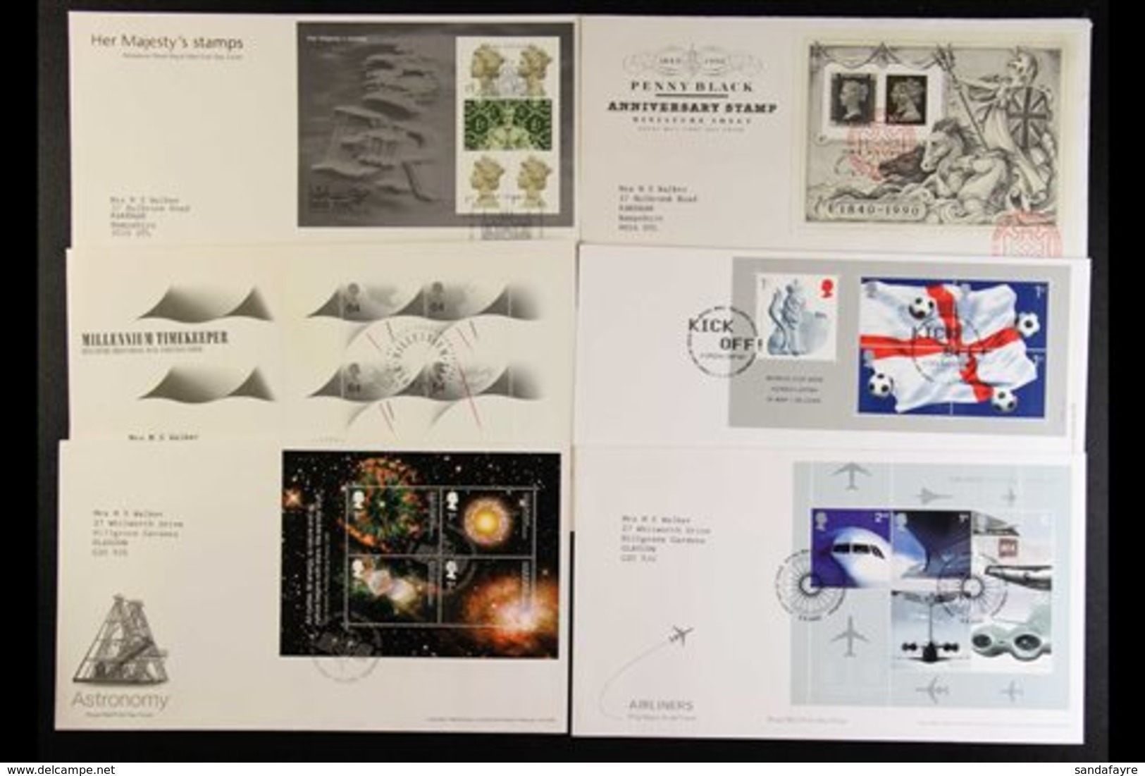 1978-2002 MINIATURE SHEET COVERS A Small Selection Of Miniature Sheet Issues On First Day Covers Inc Stamp Show Exhibiti - FDC