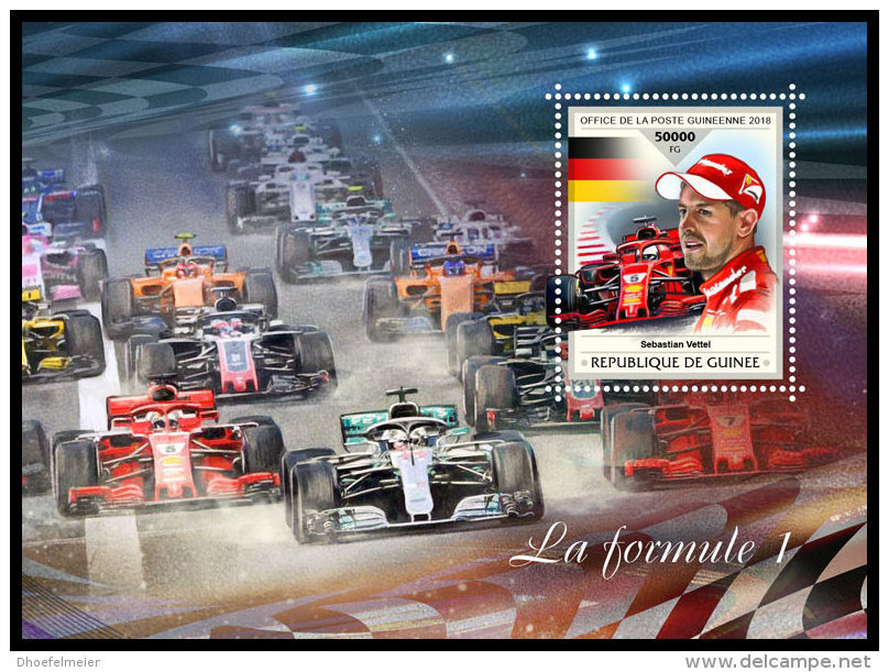 GUINEA REP. 2018 MNH** Formula 1 Formel 1 Formule 1 S/S - OFFICIAL ISSUE - DH1839 - Cars
