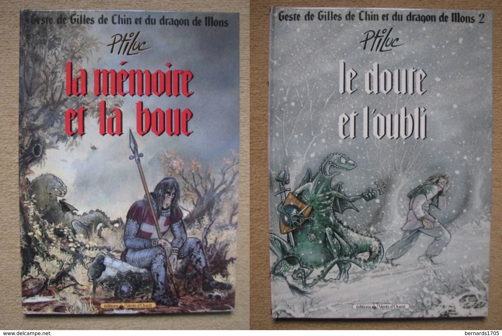 PTILUC . GESTE DE GILLES DE CHIN ET DU DRAGON T1/2 . VENTS D'OUEST (DL 1989/90) - Editions Originales (langue Française)