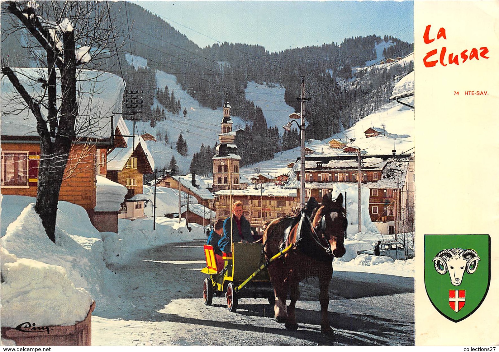 74-LA-CLUSAZ- PROMENADE EN TRAÎNEAU - La Clusaz