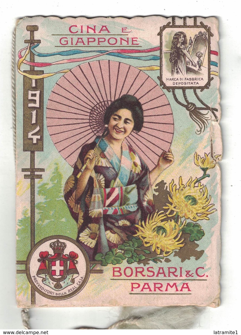 CALENDARIETTO  BORSARI  1914  CINA E GIAPPONE - Altri & Non Classificati