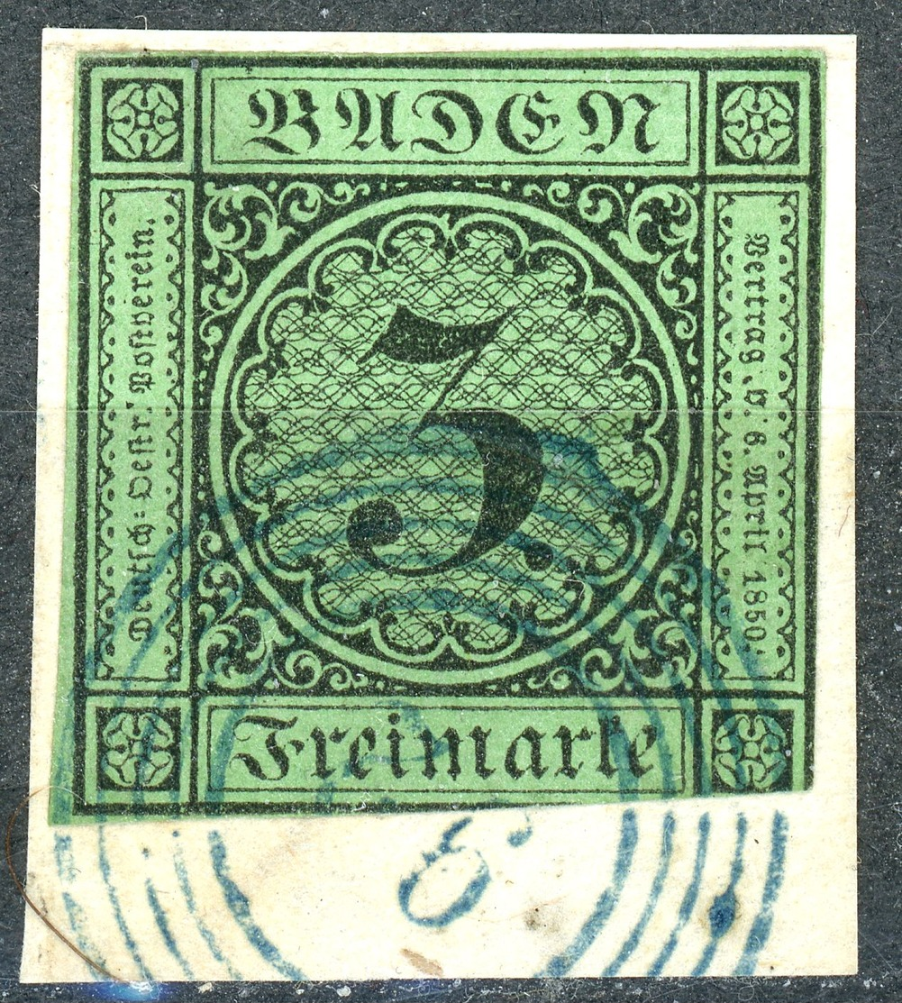 Guter Blauer Nr.- Stempel "92" Auf Nr. 6 - Sonstige & Ohne Zuordnung